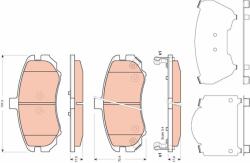 TRW Set placute frana TRW GDB3431 (GDB3431)