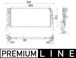 MAHLE Radiator, racire motor MAHLE CR 2201 000P (CR 2201 000P)