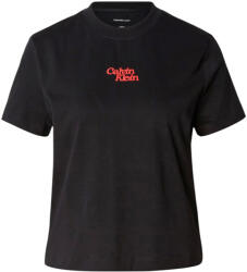 Calvin Klein T-Shirt Ss Flocked Logo Cn Tee LV047B851G UB1 black (LV047B851G UB1 black)