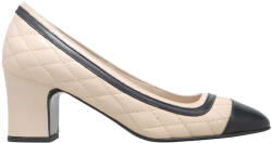 KALOGIROU Pantofi EVERLY LEA PAT panna+black (EVERLY LEA PAT panna+black)