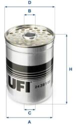 UFI Filtru combustibil UFI 24.361. 00 (24.361.00) - fixbox
