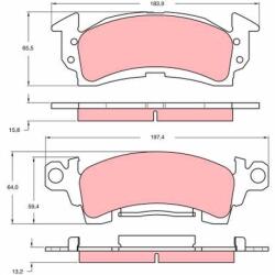 TRW Set placute frana TRW GDB742 (GDB742)