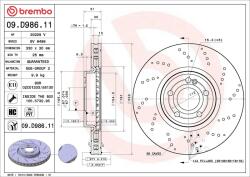 BREMBO Disc frana BREMBO 09. D986.11 (09.D986.11)