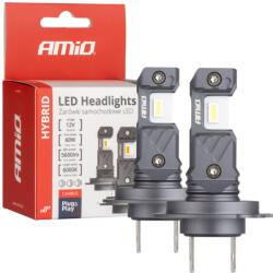 AMiO Set Becuri LED Hibride H7 H18 Seria, CANBUS, 5600Lm, 6000K, 60W, Dimensiune Standard (04115)