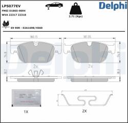 DELPHI Set placute frana, frana disc DELPHI LP5077EV - fixbox