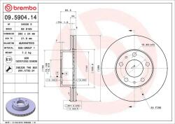 BREMBO Disc frana BREMBO 09.5904. 14 (09.5904.14)