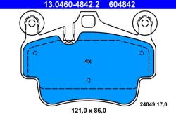 ATE Set placute frana ATE 13.0460-4842.2 (13.0460-4842.2)