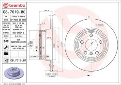 BREMBO Disc frana BREMBO 08.7019. 81 (08.7019.81)