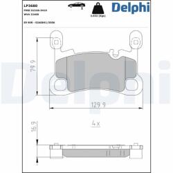 DELPHI Set placute frana DELPHI LP3680 (LP3680)