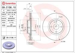 BREMBO Disc frana BREMBO 09. C136.11 (09.C136.11)
