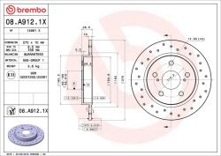 BREMBO Disc frana BREMBO 08. A912.1X (08.A912.1X)