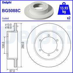 DELPHI Disc frana DELPHI BG5088C (BG5088C) - fixbox