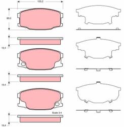 TRW Set placute frana TRW GDB3388 (GDB3388)
