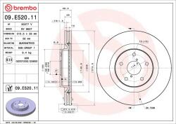 BREMBO Disc frana BREMBO 09. E520.11 (09.E520.11)