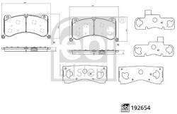 Febi Bilstein Set placute frana FEBI BILSTEIN 192654 (192654)