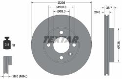 TEXTAR Disc frana TEXTAR 92012103 (92012103)