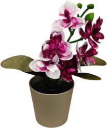  Művirág Cirmos Orchidea - 6x17 cm, szép és tartós otthoni dekoráció (1216346)