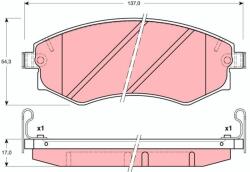 TRW Set placute frana TRW GDB3169 (GDB3169)