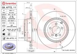 BREMBO Disc frana BREMBO 09. A772.11 (09.A772.11)