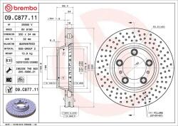 BREMBO Disc frana BREMBO 09. C877.11 (09.C877.11)