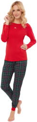 Italian Fashion Pijama dama ITALIAN FASHION FOGGIA lung roșu/print: XL (AAF-KPZ-FOGG-DDCD XL)