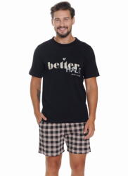Doctor Nap Pijama bărbați DOCTOR NAP PMB. 5342 BLACK: S (PMB.5342.BLACK S)