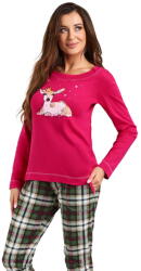 Italian Fashion Pijama dama ITALIAN FASHION ZONDA lung amarant/print: L (AAF-KPZ-ZOND-DDAD L)