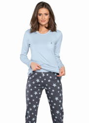 Italian Fashion pijama damă KOMETA mânecă lungă, pantaloni lungi, albastru/grafit: XL (AAF-KPZ-KOME-DDNG XL)