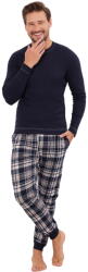 Italian Fashion Pijama bărbați ITALIAN FASHION BRIT lung albastru închis/print: XXL (AAF-MPZ-BRIT-DDGD XXL)