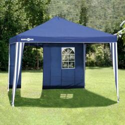 Brunner Oldalfalsó fal ablakkal és ajtóval a Brunner Isola kerti pavilonhoz