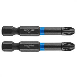 GRAPHITE Torsion impact driver bit PZ3x50 mm, 2 bucati (56H523) Set capete bit, chei tubulare