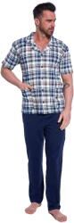 Cornette Pijama bărbătească cu nasturi CORNETTE 318/54 albastru închis: 4XL (31146 4XL)