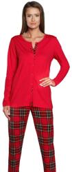 Italian Fashion Pijama dama ITALIAN FASHION ZORZA lung roșu/print: S (AAF-KPZ-ZORZ-DDCD S)