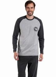 Italian Fashion Pijama bărbați ITALIAN FASHION MORTEN lung melange/ melange închis: XXL (AAF-MPZ-MORT-DDMM XXL)