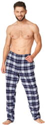 Key Pantaloni de pijama bărbați KEY 412 albastru închis model în carouri FLANEL: XXL (29255 XXL)
