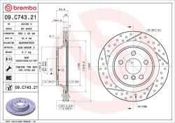 BREMBO Disc frana BREMBO 09. C743.21 (09.C743.21)