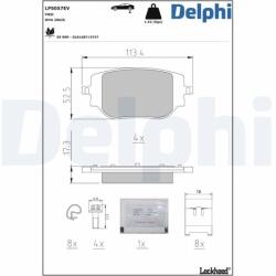 DELPHI Set placute frana DELPHI LP5057EV (LP5057EV)