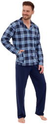 Cornette Pijama bărbătească cu nasturi CORNETTE 114/72 albastru închis: 5XL (28686 5XL)