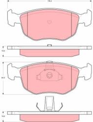 TRW Set placute frana TRW GDB1618 (GDB1618)