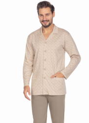 Regina Pijama bărbătească cu nasturi REGINA. 1384 bej: L (27477 L)