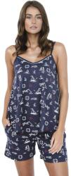 Italian Fashion Pijama dama ITALIAN FASHION MARINA fără mâneci scurt print albastru închis: M (AAF-KPZ-MARINWKDG M)