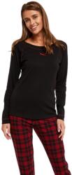 Italian Fashion Pijama dama ITALIAN FASHION ORDESA lung negru/print: XL (AAF-KPZ-ORDE-DDCD XL)
