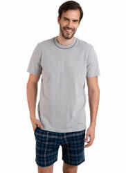 Italian Fashion Pijama bărbați ITALIAN FASHION RUBEN scurt melange/print: M (AAF-MPZ-RUBE-KKMD M)
