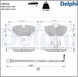 DELPHI Set placute frana DELPHI LP3716 (LP3716)