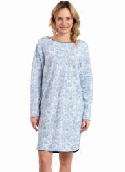 Italian Fashion Cămașă de noapte ITALIAN FASHION GRACJELA mânecă lungă print albastru: L (AAF-KKN-GRAC-D-DN L)