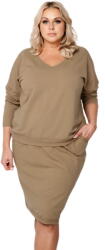 Italian Fashion Set de damă cu fustă ITALIAN FASHION KARINA cămilă (if.23317.23324.camel)