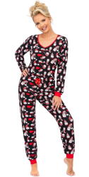 Donna Pijama dama DONNA SANTI LONG negru: L (29649 L)