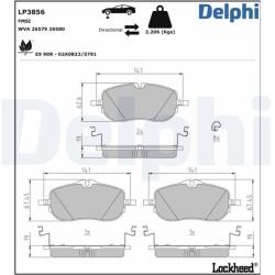 DELPHI Set placute frana DELPHI LP3856 (LP3856)