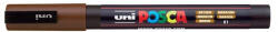 uni Dekormarker, 1, 8-2, 5 mm, UNI "Posca PC-5M", barna