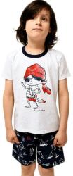 Italian Fashion Pijama băieți ITALIAN FASHION KASTOS scurt melange deschis/print albastru închis: 146/152 (AAF-DPZ-KAST-KKMG 146/152)